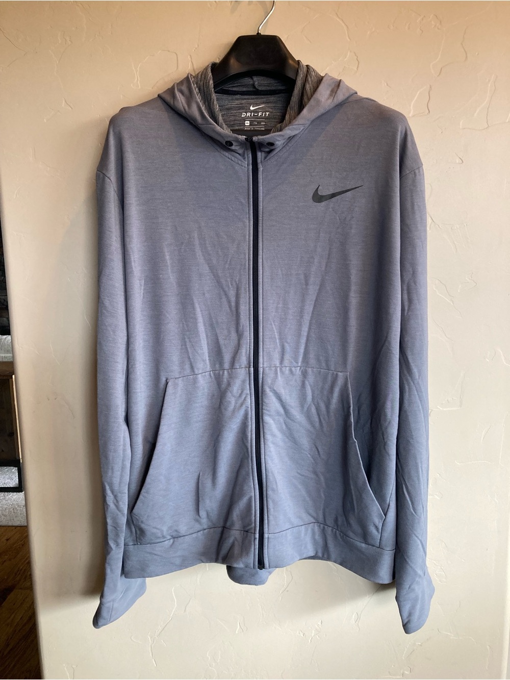 Nike Dri-FIT Men's Gray Training Scuba Hoodie Size XXL